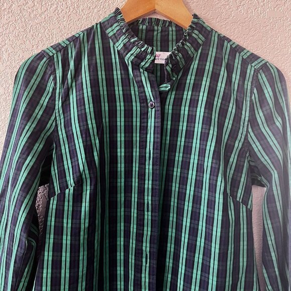 Vineyard Vines Womens Multicolor Plaid Collared Long Sleeve Button-Up Shirt Sz 2 - Picture 3 of 10